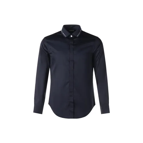 EMPORIO ARMANI Рубашка Мужская Темно-синяя