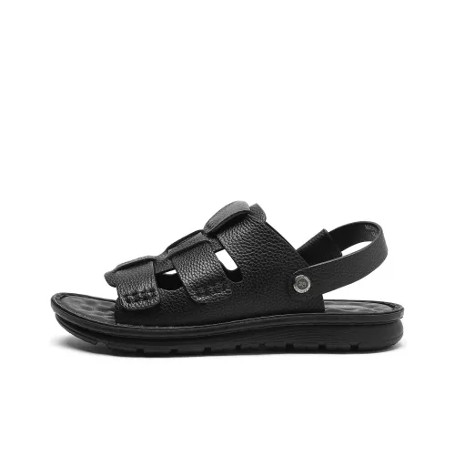 Mulinsen Свинья Cage Обувь Пляжные сандалии Мужской Черный