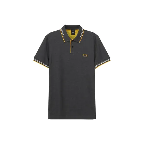 Hugo Boss Черный Серый Цвет Мужская Поло