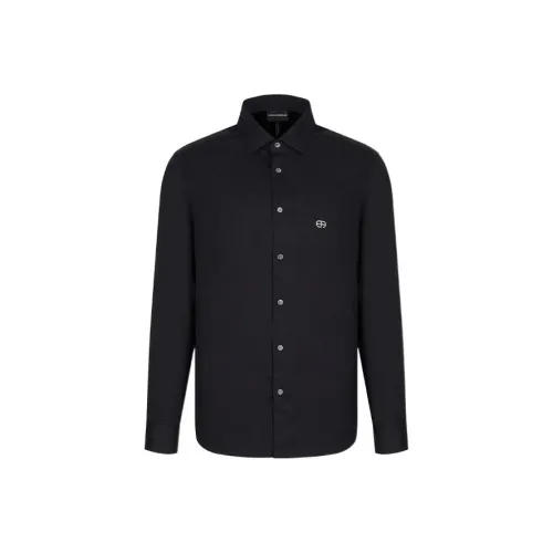 EMPORIO ARMANI SS22 Рубашка Мужская Черная