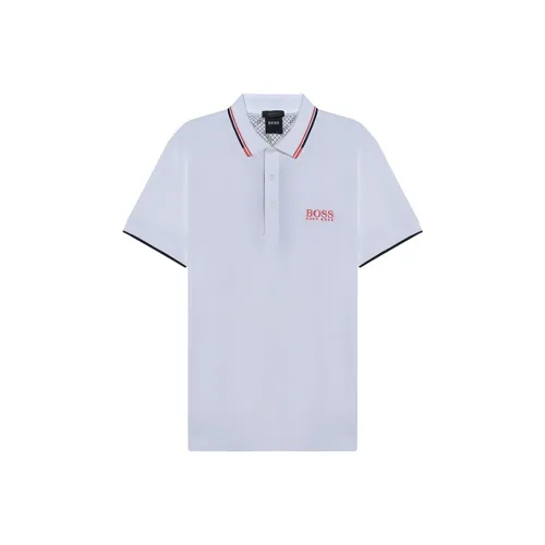 HUGO BOSS Короткий рукав Polo Мужской Белый