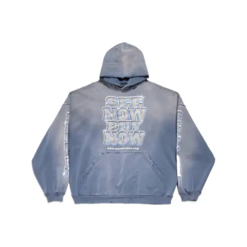 Balenciaga SS24 Свитшот Loose Fit Unisex Blue