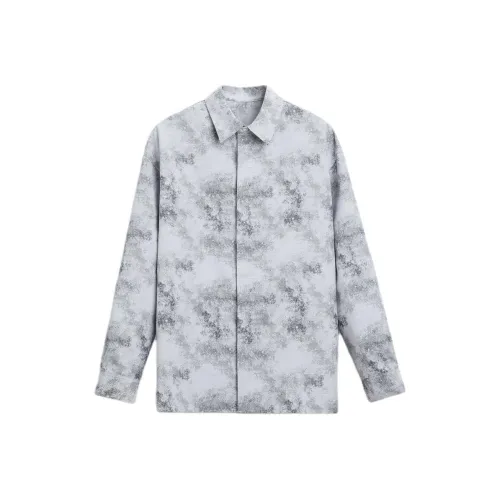 ZARA Year of the Dragon Limited Series Серые Мужские Рубашки