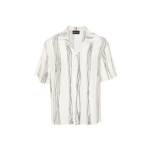 EMPORIO ARMANI SS24 Рубашка Мужская Экрю