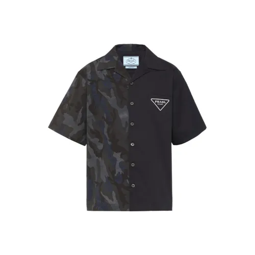 PRADA Дымчато-серый Мужские Рубашки