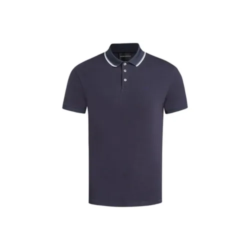EMPORIO ARMANI Темно-синяя мужская рубашка polo