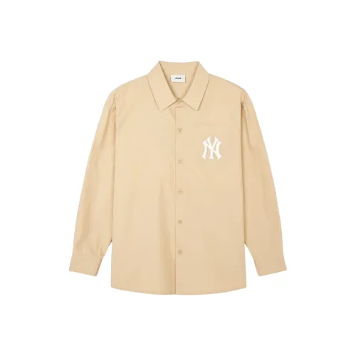 Mlb Base Logo SS24 New York Yankees Рубашка Unisex Абрикос