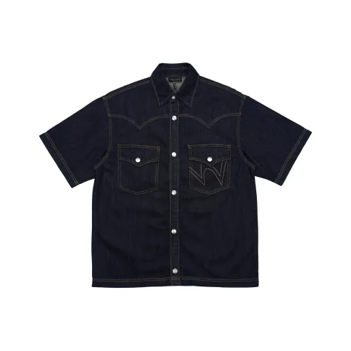 THE WIZ Темно-синяя унисекс рубашка