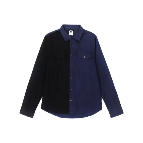 Nike Темно-синие мужские рубашки