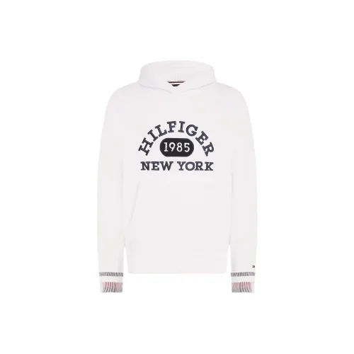 Tommy Hilfiger Elena Hilfiger Monotype COLLEGE Логотип HOODY Свитшот Мужской Белый
