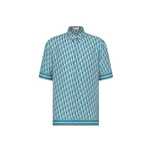 DIOR Quarterly New Products Синий Мужской Рубашки