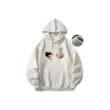 Белый, с капюшоном (утолщенный, с флисовой подкладкой)