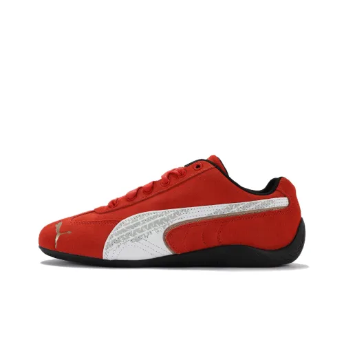 Ferrari X PUMA Speedcat Collection Устойчивый к истиранию Низкий Топ Casual Унисекс Красный Белый