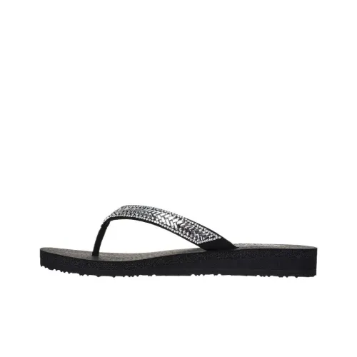 Skechers Meditation Шлепанцы Женские Черные