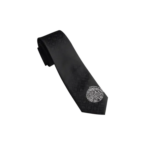 FREE RABBITⅡ Галстуки Черный Унисекс