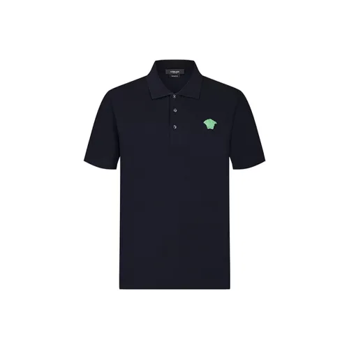 VERSACE Поло Мужское Темно-Синие