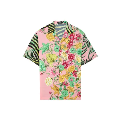 VERSACE FW23 Wildflower West Tiger Shirt Men's Multicolor