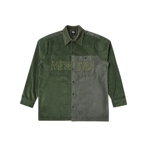 New Era Армейский зеленый Унисекс Рубашки