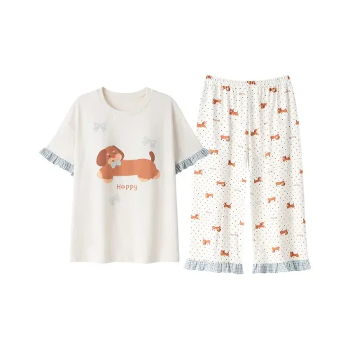 CHUDUAN Пижамный комплект Женский Белый