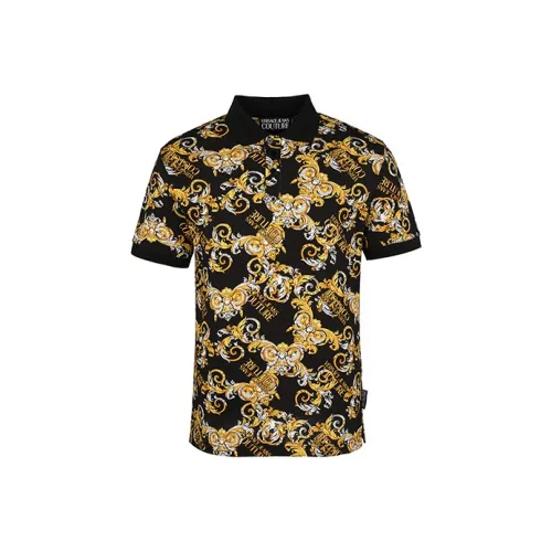 VERSACE JEANS COUTURE Мужская черная поло