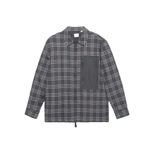 Burberry Рубашка Мужская Угольный Серый