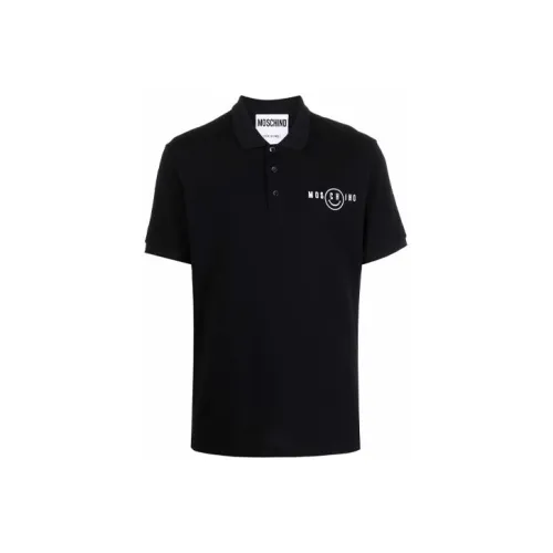 MOSCHINO Мужская поло рубашка черного цвета