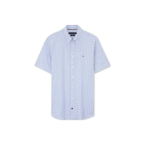 Tommy Hilfiger Рубашка Мужская Синие Белые Клетка