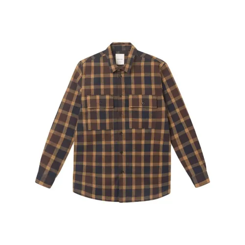 WOOD WOOD Red Men's Shirts WOOD WOOD Красные Мужские Рубашки