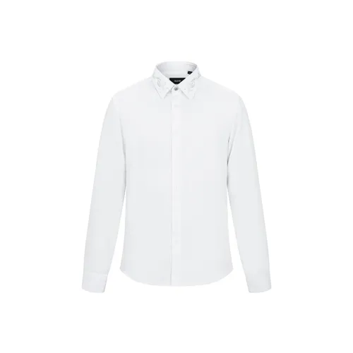 RARE Длинный рукав рубашка мужская белая