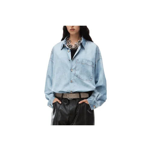 Alexander Wang SS24 Рубашка Унисекс Blue