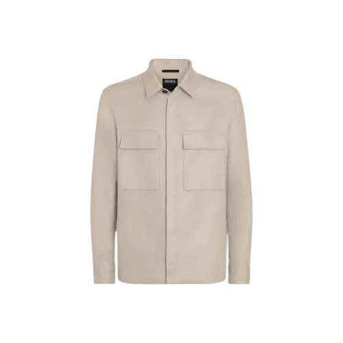 Ermenegildo Zegna Светлый Бежевый Мужские Рубашки