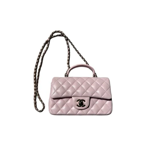 CHANEL Classic Flap CF Sheepskin Flap Bag Shoulder Bag Mini Women's Light Pink
