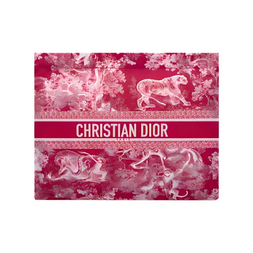 DIOR Travel Холст Клатч Женский Фуксия