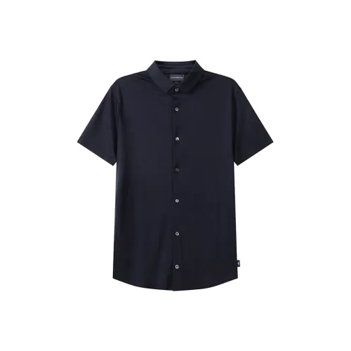 EMPORIO ARMANI Рубашка Мужская Темно-синяя