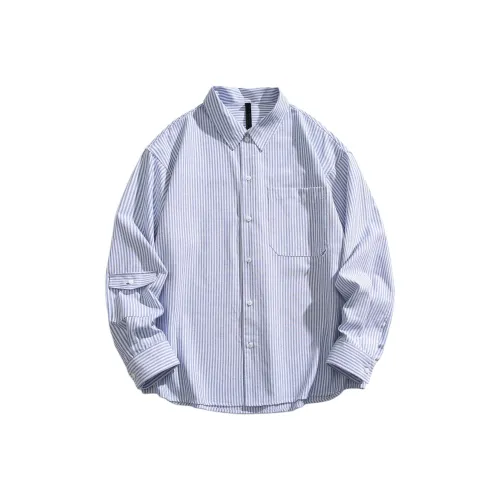 ADO MEN'S COLLECTION Рубашка Унисекс Синие и Белые Полоски