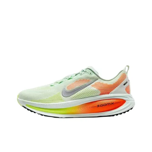 Nike Vomero 18 Slip Резистентный Устойчивый к Износу Дышащий Низкий Топ Беговые кроссовки Мужские Зеленый Оранжевый