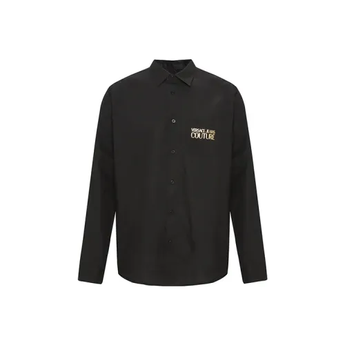 VERSACE JEANS COUTURE Мужские Черные Рубашки