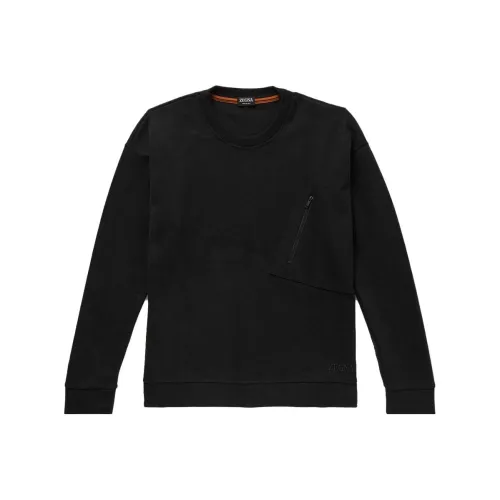 Ermenegildo Zegna Черные Мужские Толстовки
