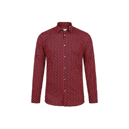 MOSCHINO Red Men's Shirts MOSCHINO Красные Мужские Рубашки