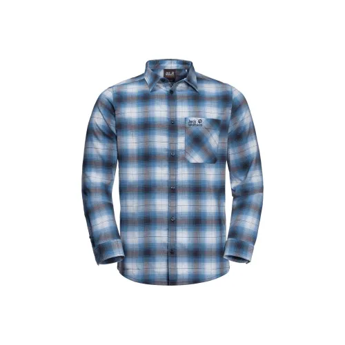 Jack Wolfskin Рубашка Мужская Темно-Небесно-Синий