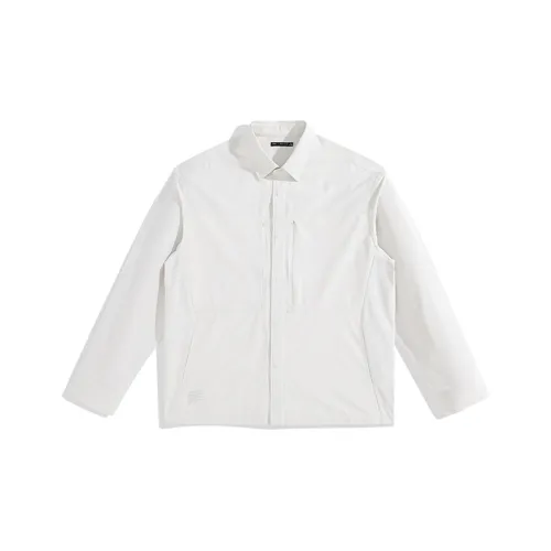 PEACEBIRD MEN Белый Свободный крой Мужские Рубашки