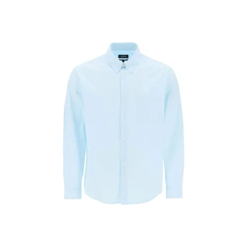 A.P.C. Joint Paragraph Светло-Синие Мужские Рубашки