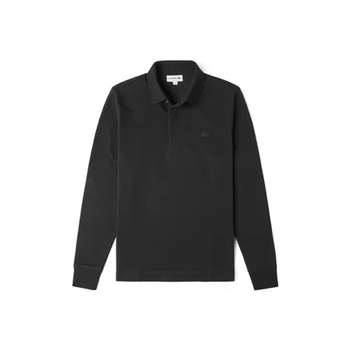 LACOSTE Collaboration Мужская Поло Рубашка Черного Цвета