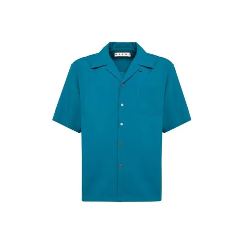 MARNI Бирюзовый Мужские Рубашки