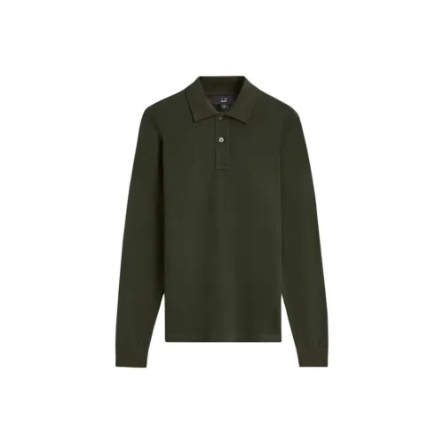 Dunhill FW24 Поло Мужское Темно-Зеленое