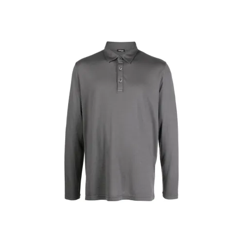 KITON Мужская поло серого цвета