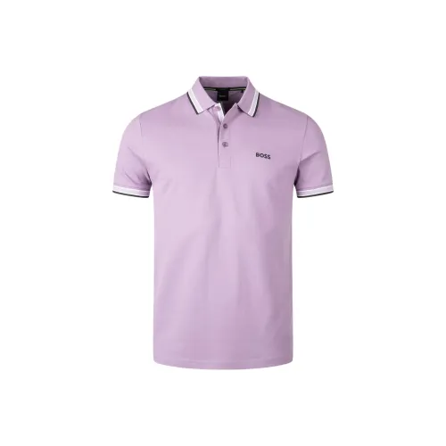 Hugo Boss Поло Мужское Светло-фиолетовое