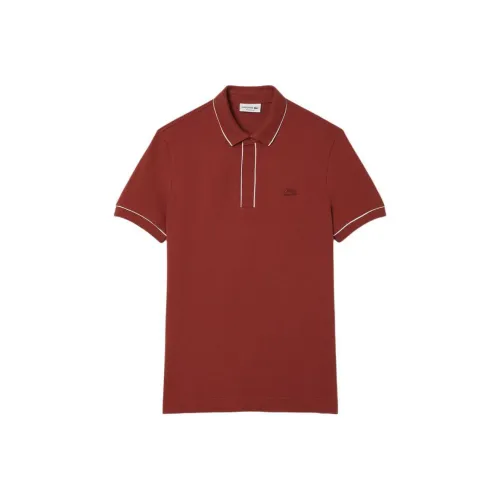 LACOSTE SS25 Поло Мужское Темно-красное