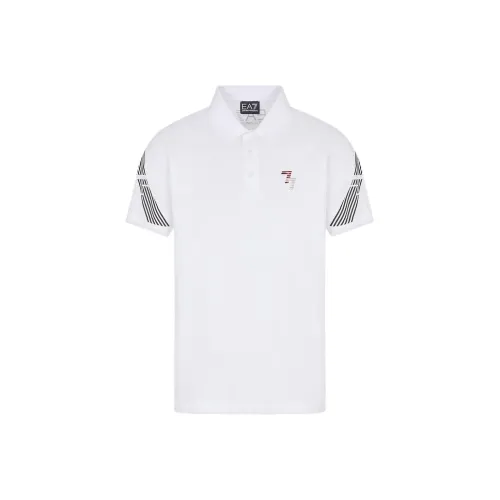 EMPORIO ARMANI EA7 Белая Мужская Рубашка Поло