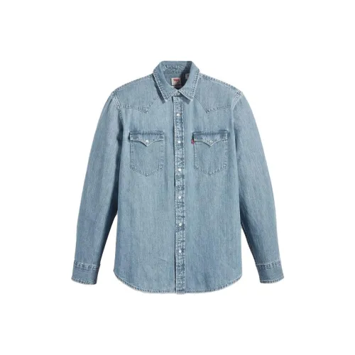 Levis Blue Men's Shirts Левис Синие Мужские Рубашки